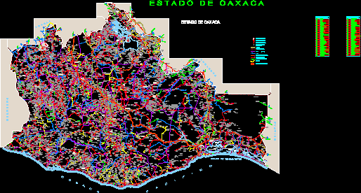 Mapa del estado de oaxaca